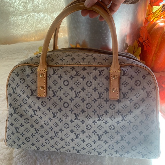 Auth Louis Vuitton Josephine Blue Mini Lin - Picture 3 of 13